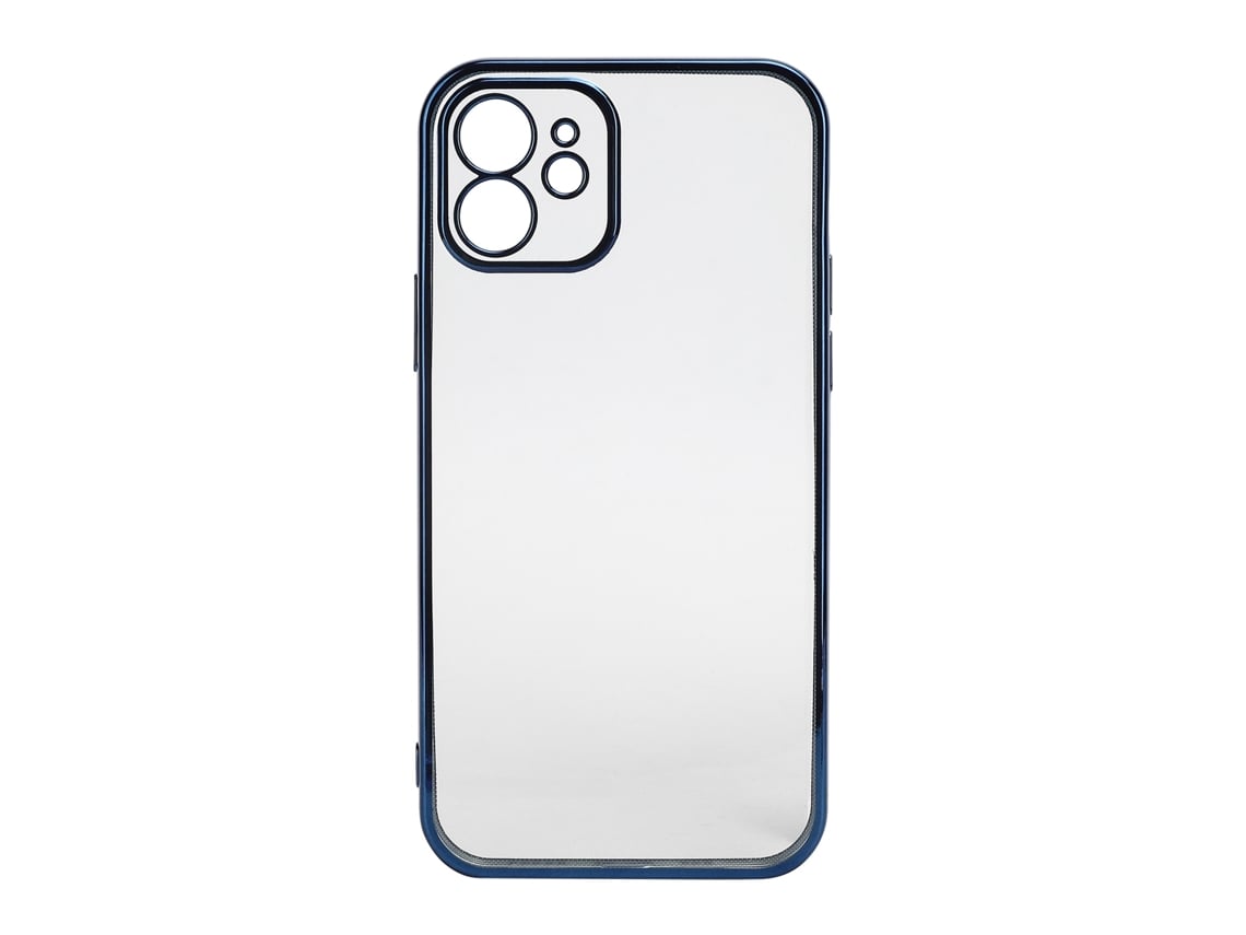 Capa protetora de TPU Electroplaca com isolamento térmico para iPhone 12, azul - Ultrafina e com proteção total.