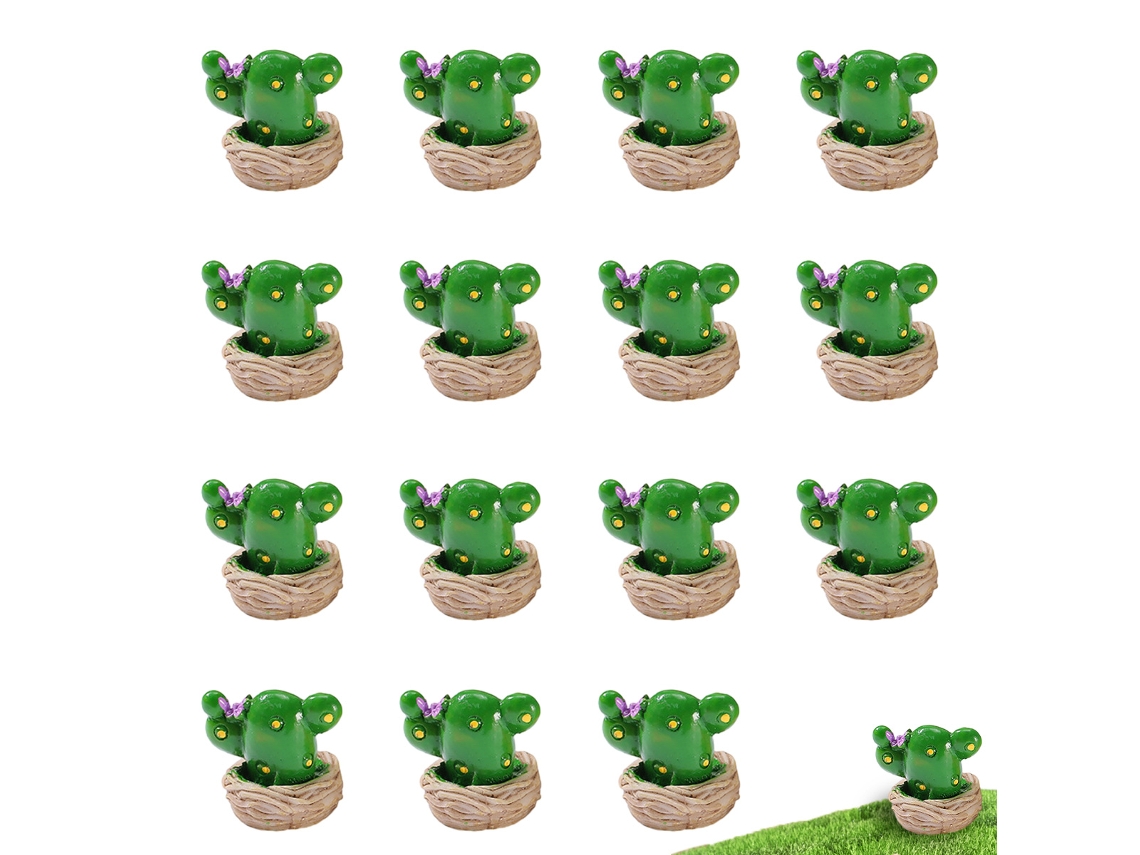 20 piezas de cactus simulados para decoración de micropaisaje de musgo NEVEANCE