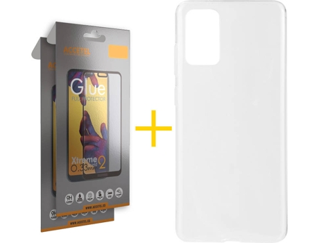 Kit Funda + 2 Protectores de Pantalla Samsung Galaxy S20 5G ACCETEL Full (Transparente)