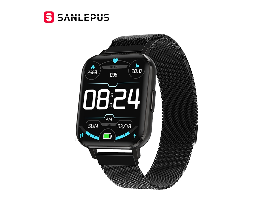 Reloj inteligente Mdug (acero negro)