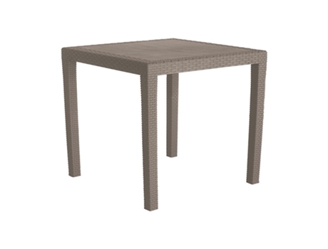 Mesa De Jardín De Plástico King Taupe 79x79x72