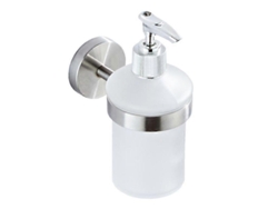 Dispensador de jabón líquido de pared de acero inoxidable de 200 ml con bomba de presión manual y champú para baño El Rosewell