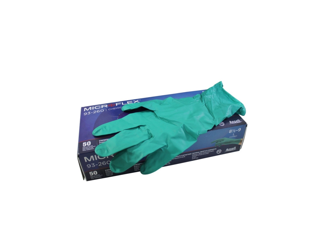 Guantes desechables de nitrilo Ansell verdes talla 8,5/9 L (100 unidades)