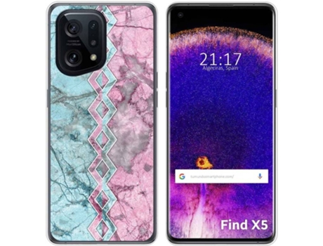 Carcasa para Oppo Find X5 5G TUMUNDOSMARTPHONE Dibujos Mármol 08 Multicolor