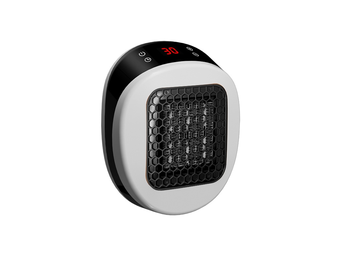 Calefactor eléctrico Eifson de 600 W con enchufe, silencioso y de bajo consumo. (Blanco)