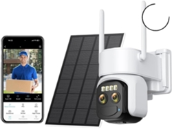 Cámara De Seguridad Solar Inalámbrica Para Exteriores Hd De 10 Mp Y 5k Con Zoom De 10x.