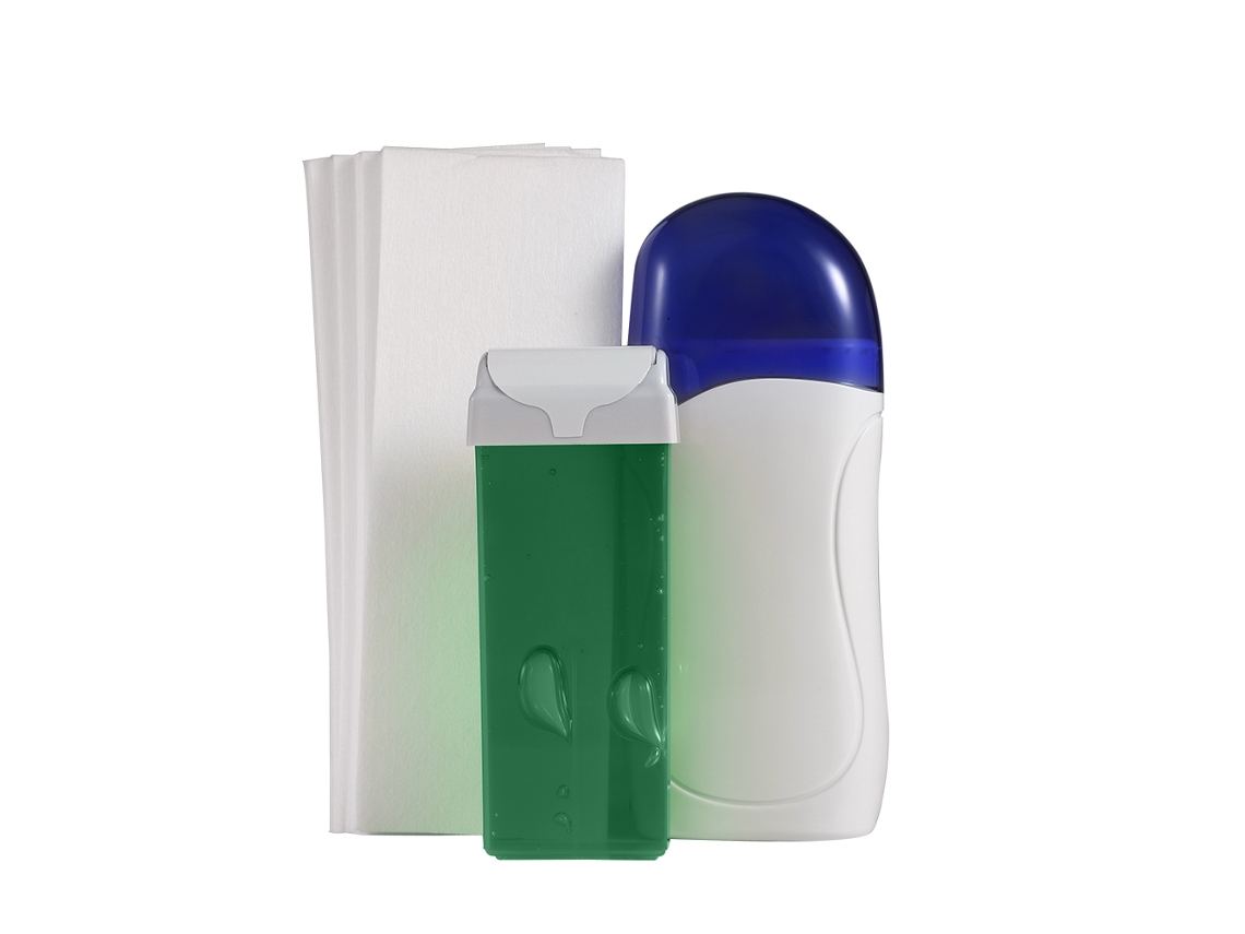 Máquina de depilação 2026 com aquecedor de cera, cartucho de cera de 100g e papel depilatório de aloe vera.