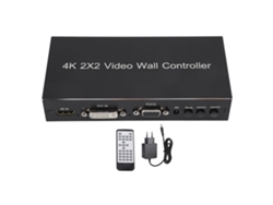 Divisor de TV 4K 2x2 con conexión giratoria de 90°, 180° y 270°, interfaz multimedia de alta definición, 1 entrada, 4 salidas, enchufe europeo.