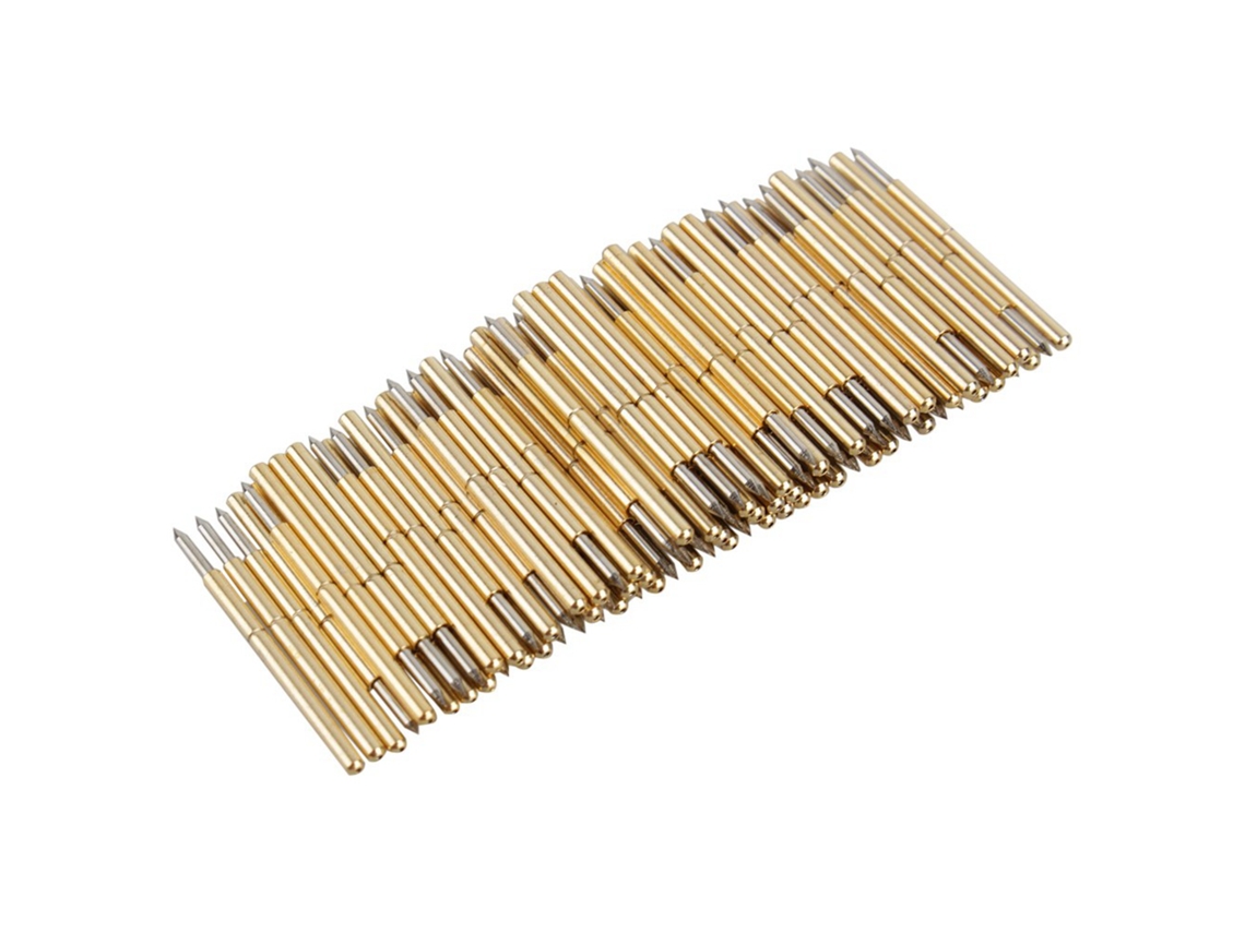 100 unidades de sondas de prueba Pogo Pin con resorte P75-b1 para probar conexiones y almohadillas de PCB.