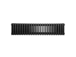 Radiador horizontal de 4 columnas, 300x1370 mm - Negro, acero al carbono de 1,5 mm, 1519 W, alta eficiencia, fácil instalación.