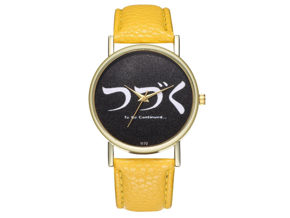 Elegante Reloj De Pulsera Unisex Informal De Cuarzo - Regalo De Moda - Amarillo