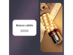 10 bombillas LED tipo maíz, chip SMD2835 (blanco cálido, 15 W, casquillo E14)
