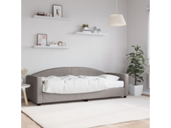 Sofá Cama Con Colchón Tela Gris Taupe 80x200 Cm