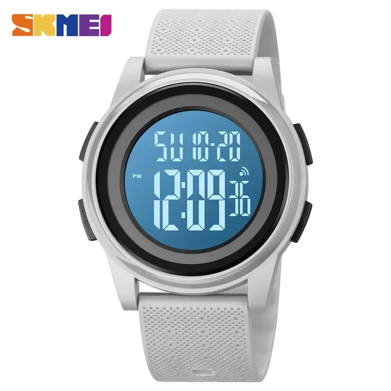 Reloj De Pulsera Digital (gris), Reloj Deportivo Con Cuenta Atrás, Luz Led, Temporizador, Alarma, Resistente Al Agua.
