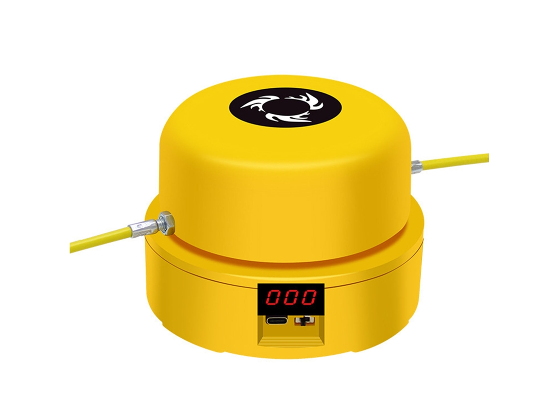 Máquina De Saltar A La Comba Motorizada Con Mando A Distancia Ajustable, 1-10 Velocidades, Color Amarillo.