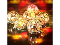 Bola De Discoteca Con Cuadrados De Espejo Brillante Para Fiestas, Varios Tamaños Para Decorar El Árbol De Navidad Y Bodas. El Hilo Plateado Facilita S