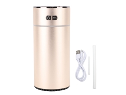 Difusor Humidificador Portátil De Aromaterapia Para Coche Con Depósito De 300 Ml Y Doble Pulverización - Dorado