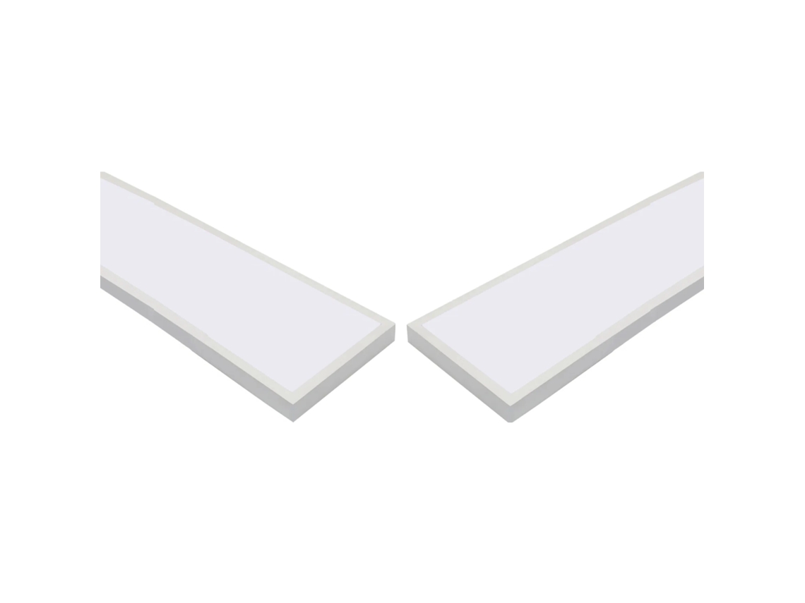 Pack de 2 Paneles LED Retroiluminados para Superficies 120x30 cm, Alimentación 60w 5000lm, Blanco Neutro 4200k, Marco Blanco, Driver Incluido Jandei