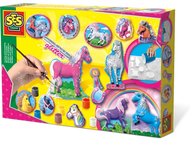 Juego Creativo SES CREATIVE Children's Fantasy Horses Casting and Painting Set