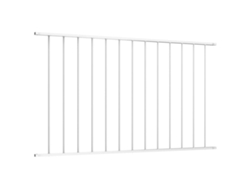 Panel de valla de acero con recubrimiento en polvo, 1,7 x 1,25 m, blanco, Wsd452183, Lovely Home