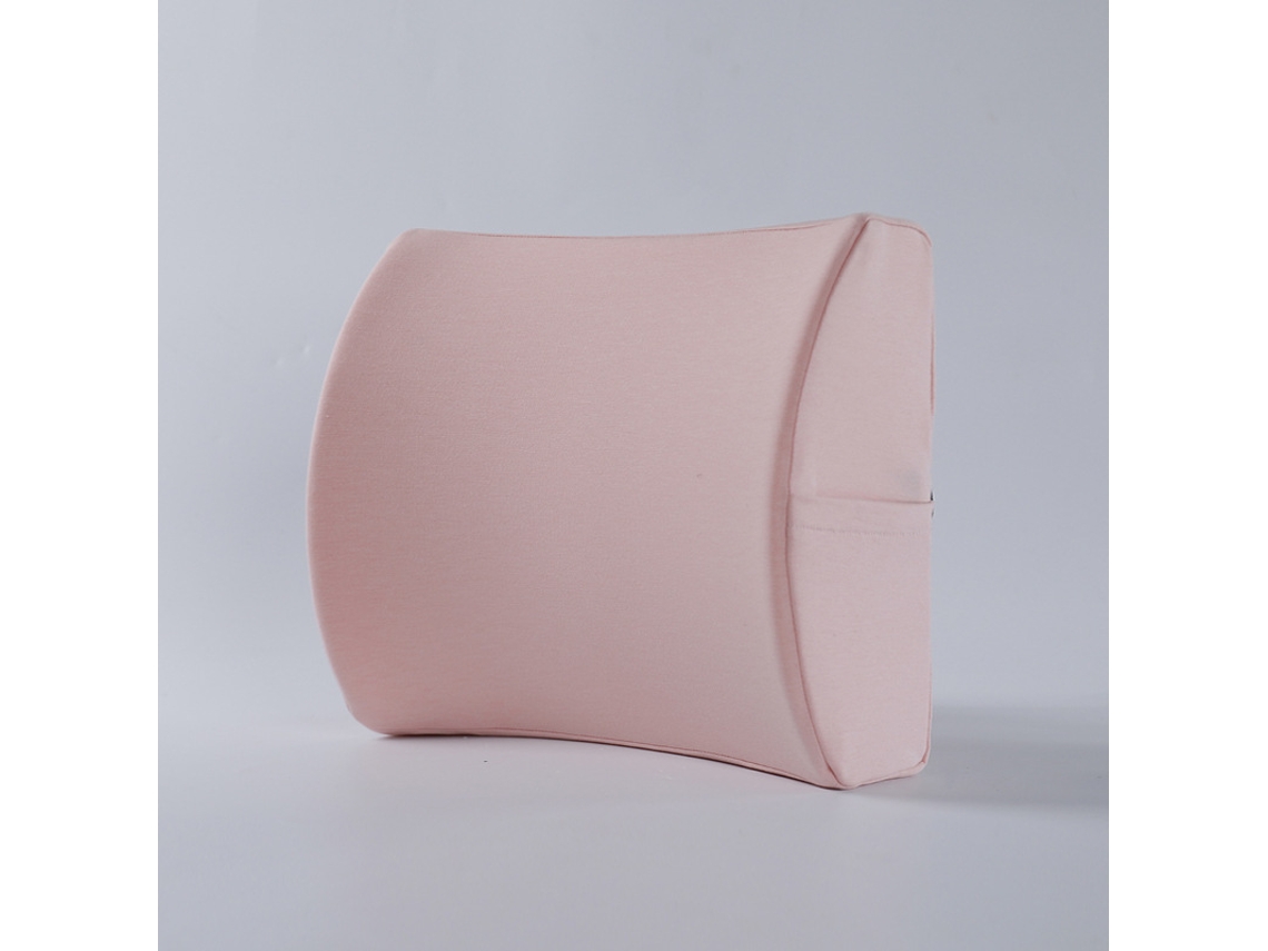 Almohadas De Soporte Lumbar De Espuma Viscoelástica Adecuadas Para Sillas De Oficina Y Asientos De Automóvil, Color Rosa Gertiz