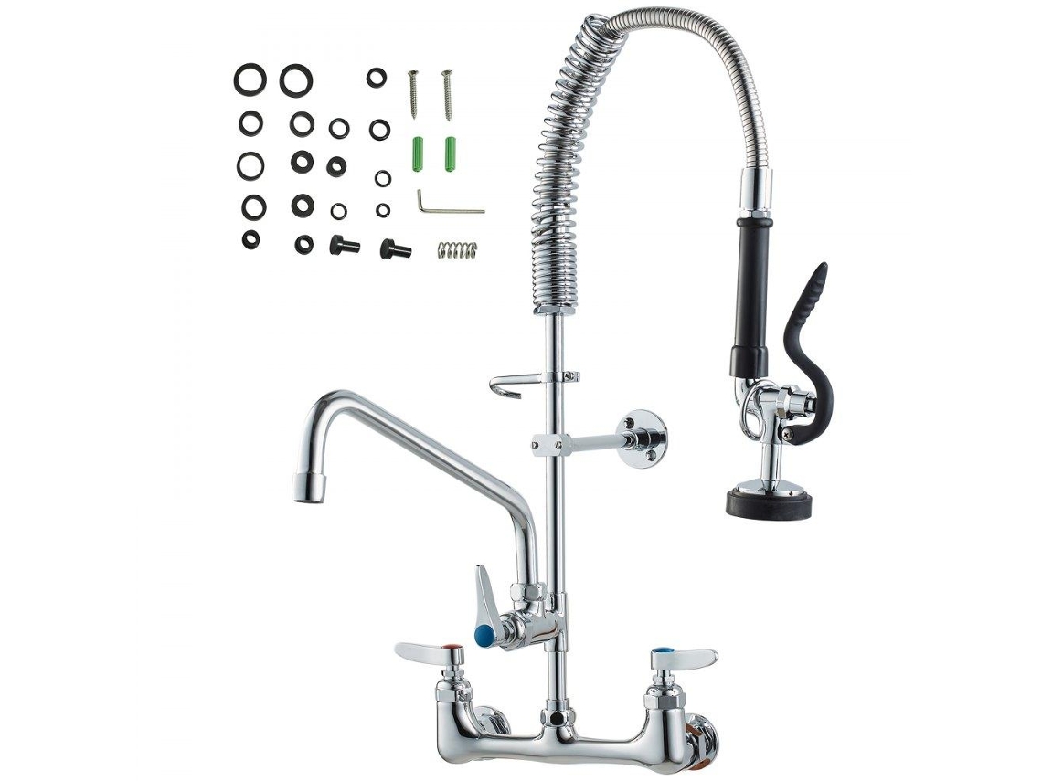 Grifo comercial de pared con brazo extensible y caño giratorio Tekmaquinas