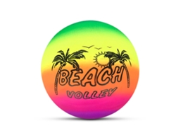 Bola de praia inflável Rebe com estampa de arco-íris para crianças, macia, ideal para piscina, jardim e esportes ao ar livre.