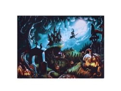 Fondo De Halloween Para Fotografía Noche De Luna Cementerio Calabaza Linterna Decoración Fiesta 230x180cm