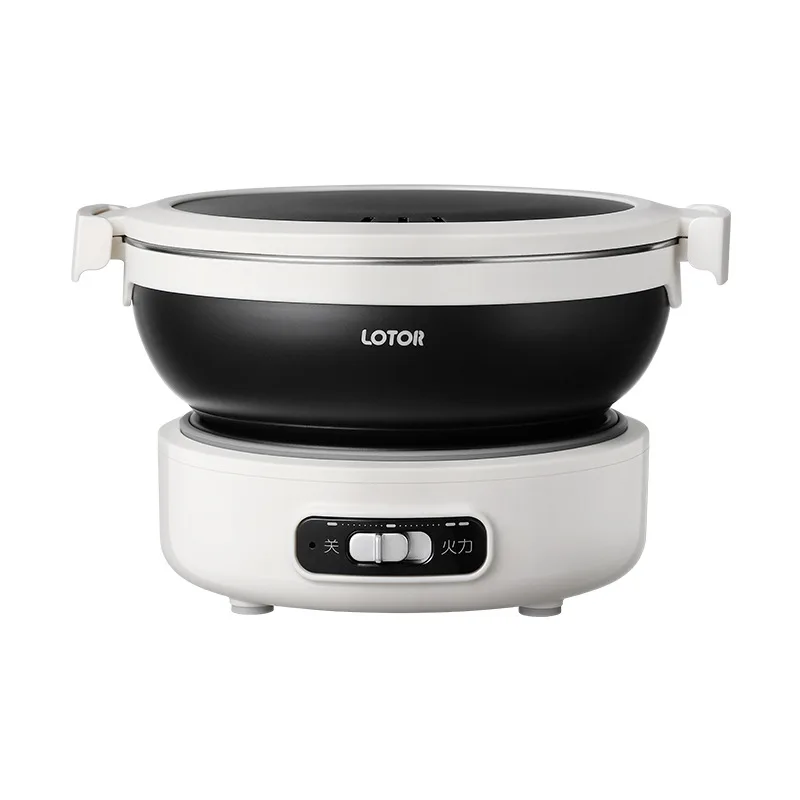 Olla arrocera plegable blanca de 1,2 L, olla arrocera multifuncional portátil, 500 W