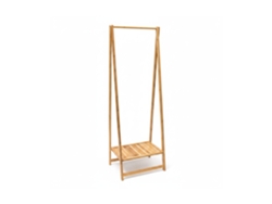 Relaxdays Perchero Con Zapatero Bambú, 158,5x 51x40,5 Cm, Burro Con Balda Para Zapatos, Para Pasillo/dormitorio, Natural