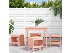 Juego de comedor de jardín de madera maciza Douglas de DKD Home Decor