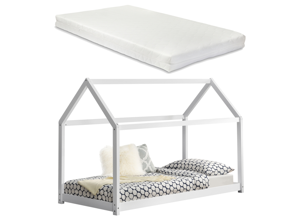 Estructura de Cama Infantil [EN.CASA] (Blanco - Madera - 90 x 200 cm)