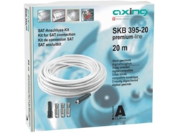 Cable de Antena AXING (Coaxial - 20 m - Blanco)