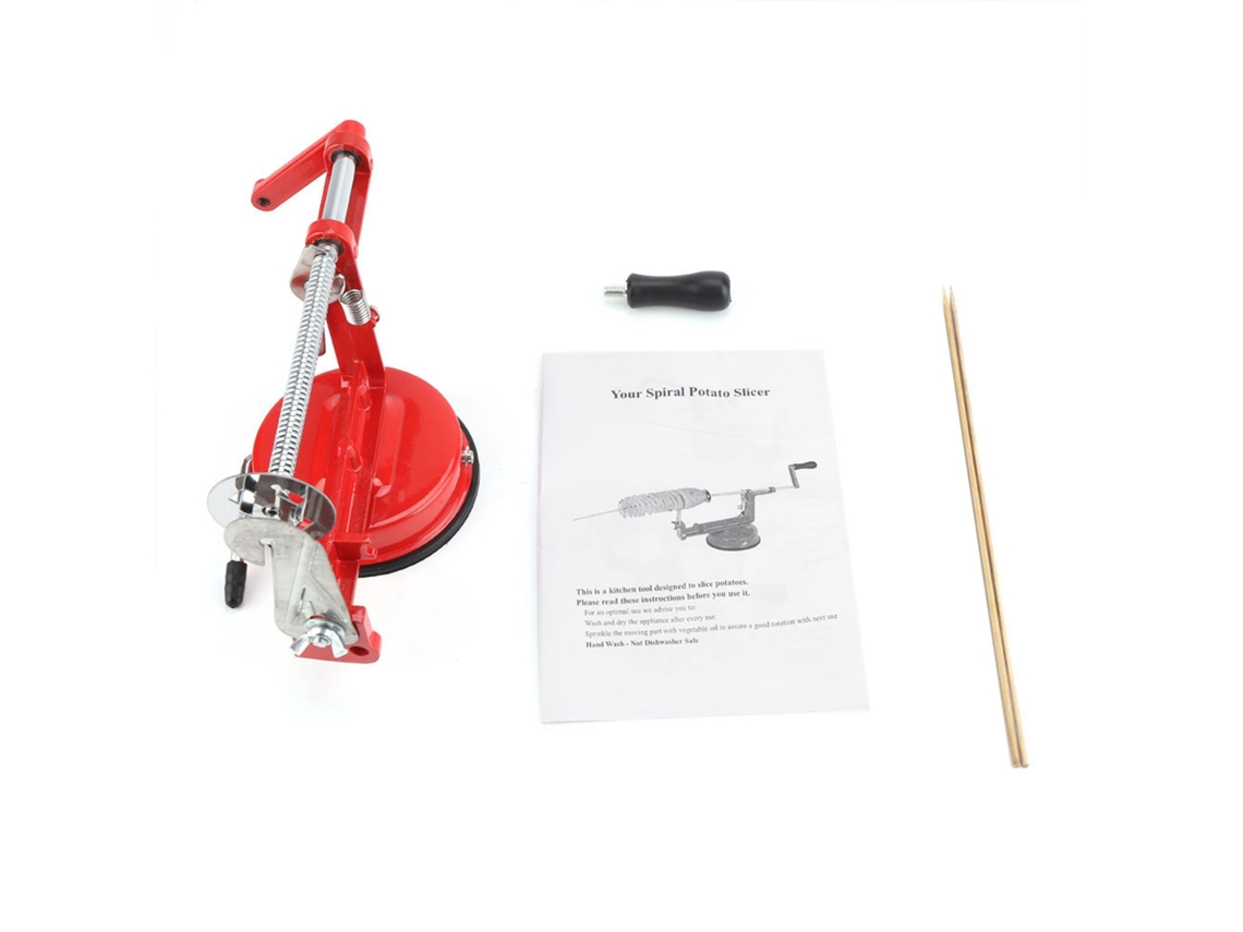 Abanicador Manual De Acero Inoxidable Para Patatas Fritas Con Base De Succión, Ideal Para Cortar Patatas Fritas En Espiral.