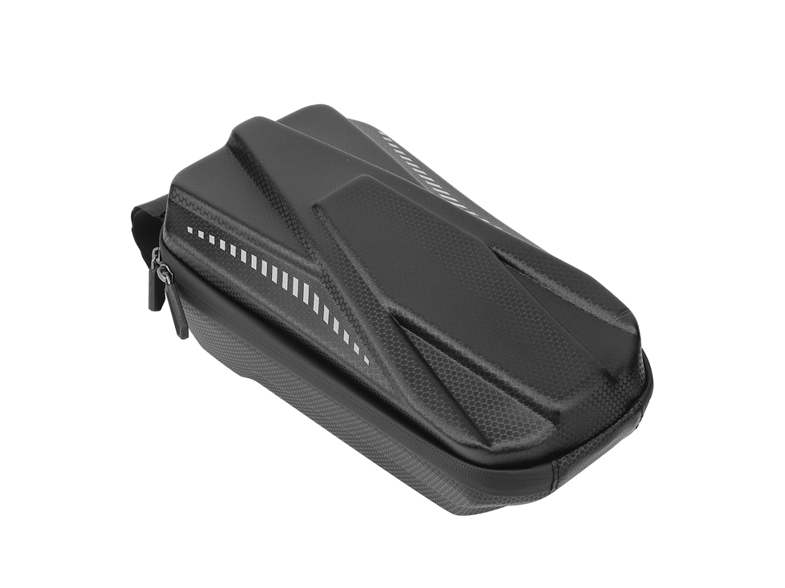 Bolsa frontal impermeable Rebe para patinete eléctrico y bicicleta, carcasa rígida de EVA de 3L compatible con Xiaomi M365 (negra)