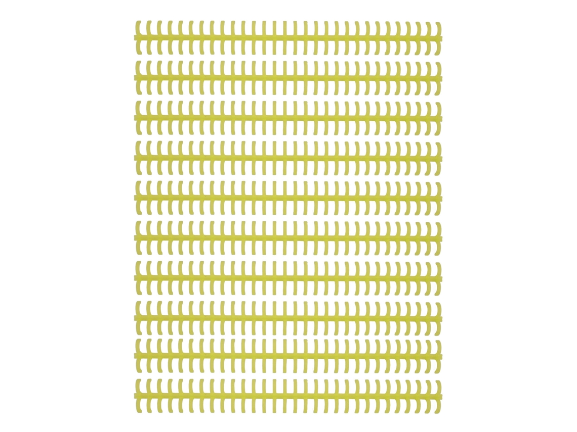10 lomos de encuadernación de hojas sueltas, 30 agujeros, plástico PP amarillo resistente, 10 mm
