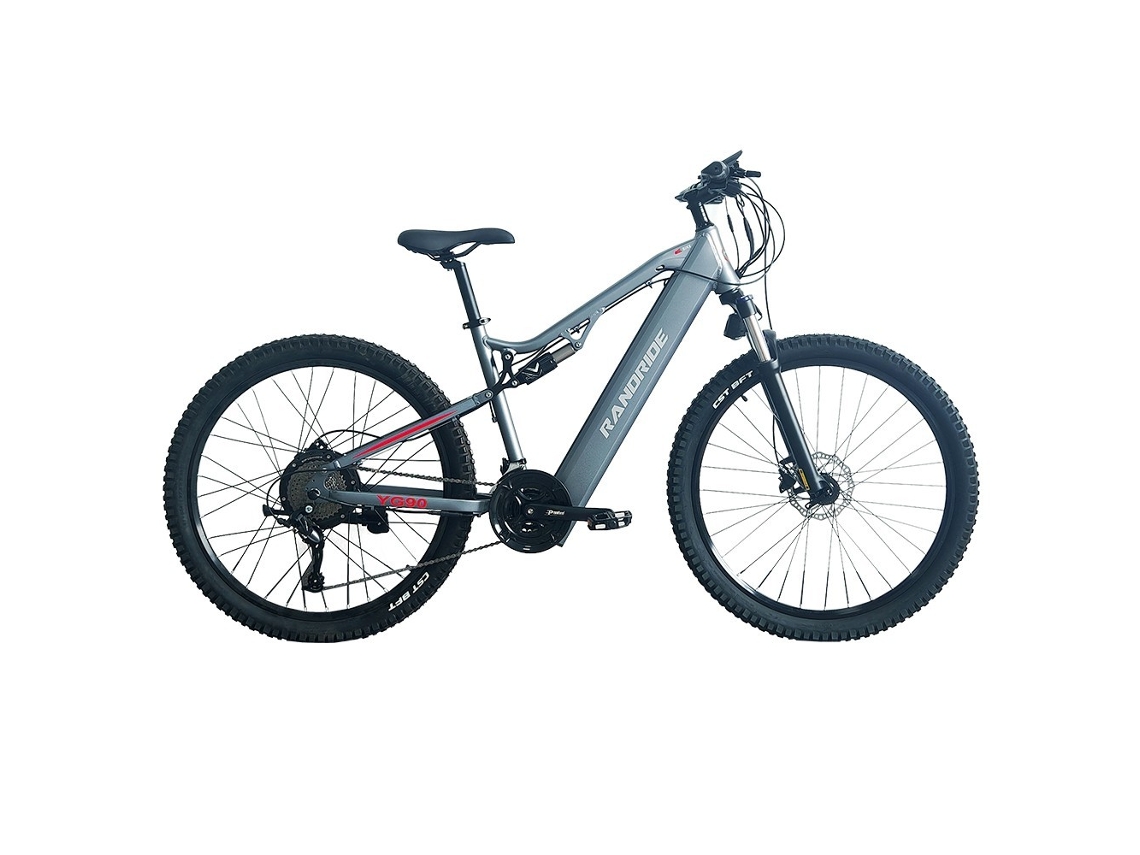 Bicicleta Elétrica RANDRIDE YG90A 1000W Motor 45km/h Velocidade Máxima 48V 17Ah Bateria
