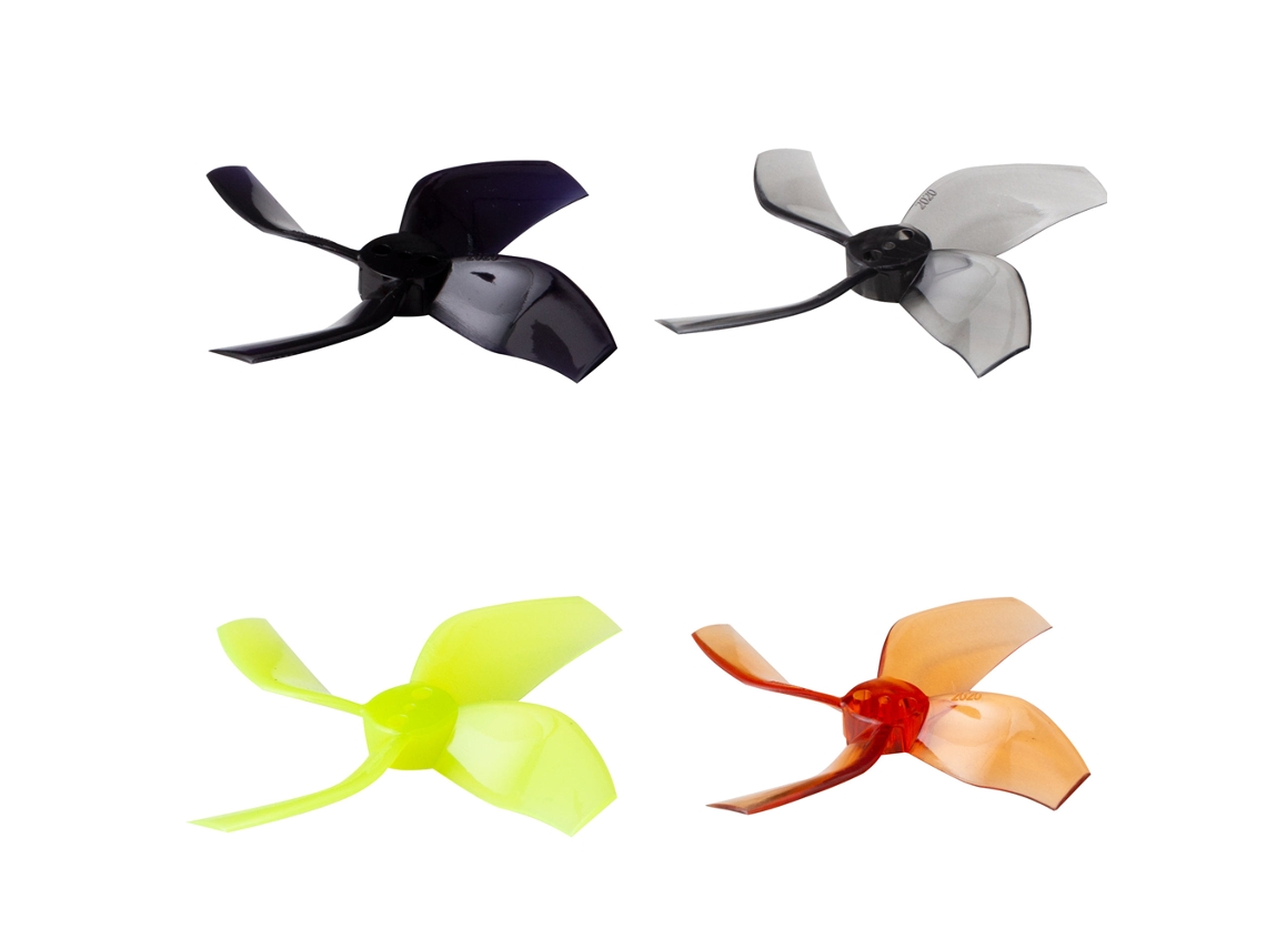 Amarillo 4 Pares/8 Pares Hélice Gemfan D51 2020 Conducto 2" 4 Palas 1.5mm 3 Orificios Motor 1103 1105 Fpv Racing