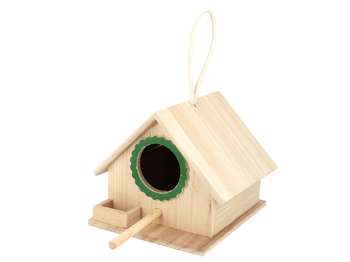 Nido Colgante De Pino Para Aves, Estación De Alimentación Y Casa De Aves