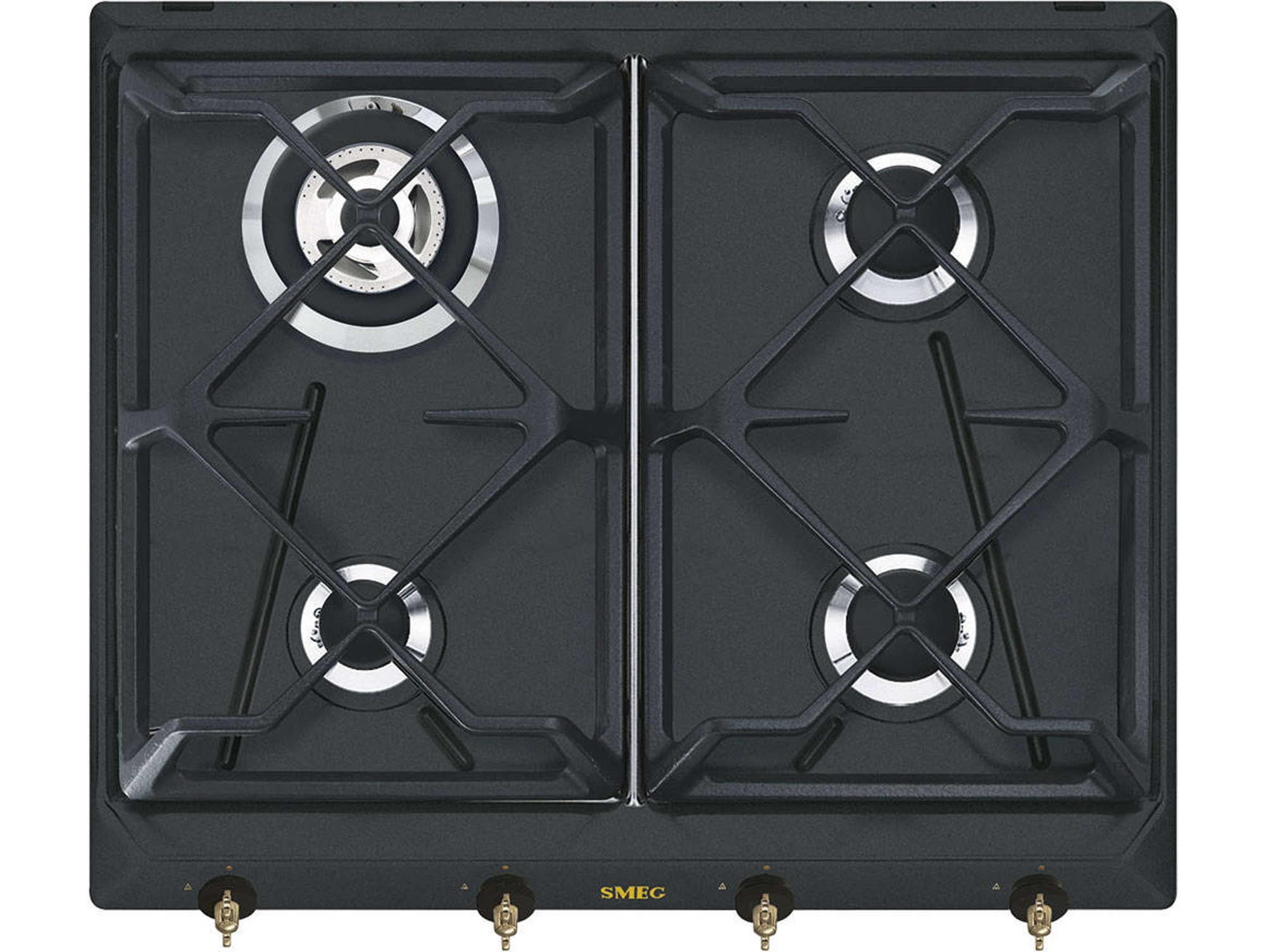 Placa de Gas SMEG SRV864AOGH (Gas Butano-propano - 59.5 cm - Negro)