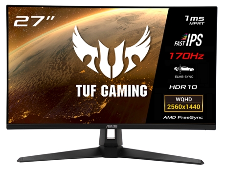 Monitor Garming ASUS VG27AQA1A (27'' - WQHD - 1 ms - 170 Hz - Freesync Premium)