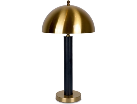 Lampara con pie y tulipa de metal campana en color dorado rio PRESUME DE CASA