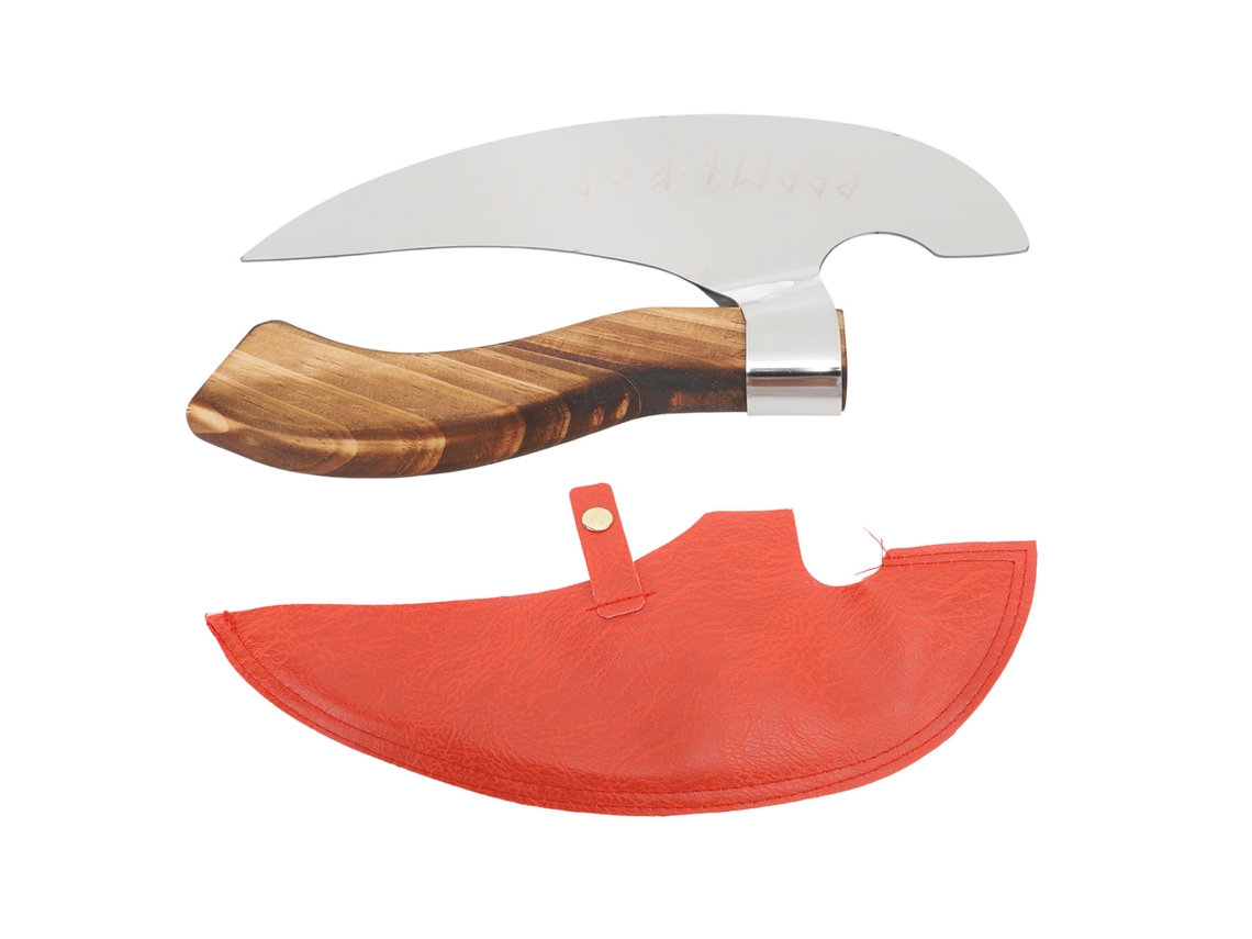 Hacha grande vikinga para cortar pizza, acero inoxidable.