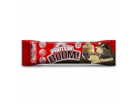 Nutrisport Caja Barras Energéticas Boom de Proteína 13G 24 Unidades Chocolate y Cacahuette