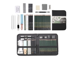 Juego De Lápices De Dibujo (negro) De 42 Piezas - Suministros De Dibujo