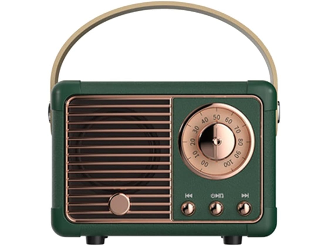 Altavoz Bluetooth Retro Hm11, Reproductor De Música Clásico, Sonido Estéreo, Portátil, Mini, De Viaje, Color Verde.
