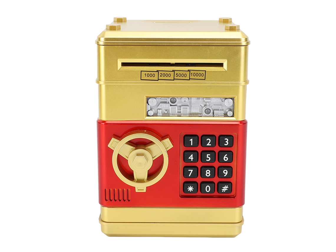 Cajero automático Baok con PIN para niños y niñas, caja fuerte para monedas de oro, regalo de juguete.