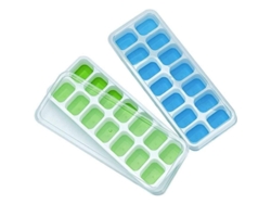 Bandejas de silicona para cubitos de hielo 2026, flexibles con tapa a prueba de fugas, 14 cubitos por bandeja, fácil desmolde, paquete de 2 unidades para bar y hogar.