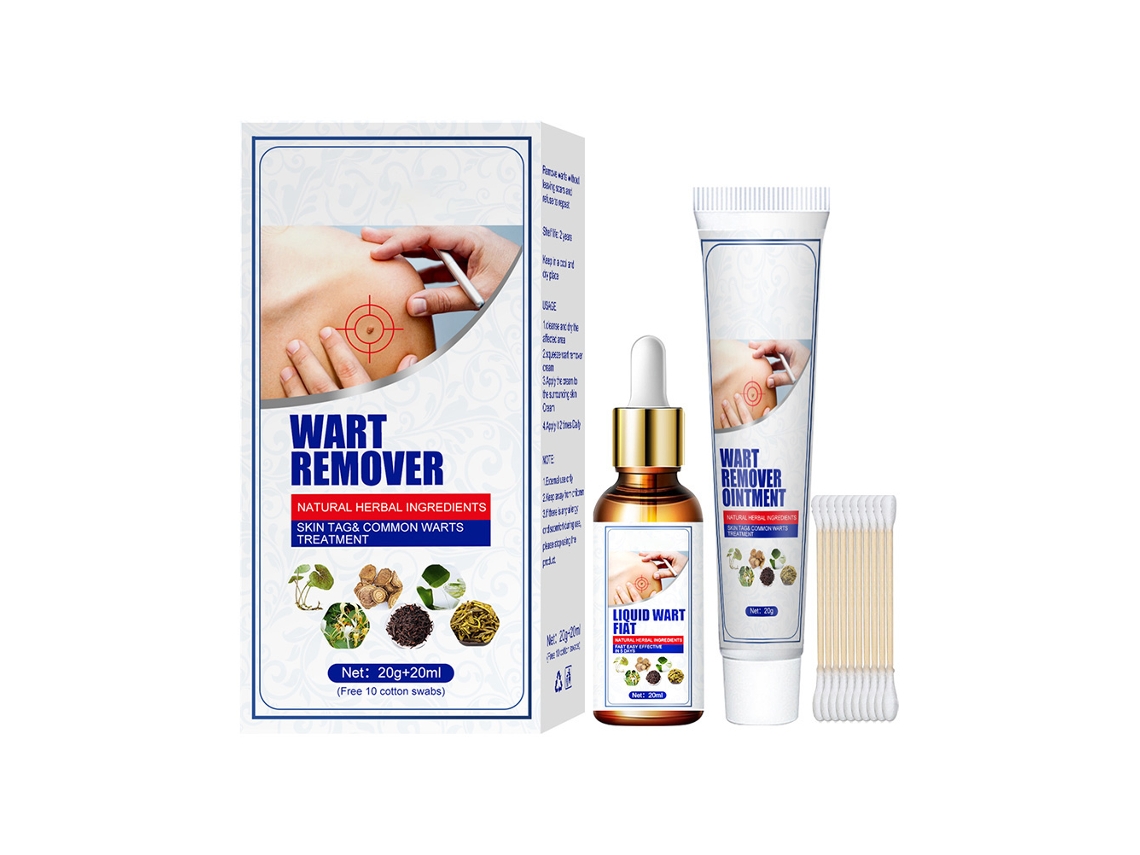 Líquido y crema para eliminar verrugas y marcas en la piel