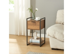 Mesa auxiliar Namsskogan con cajón 62x33x32cm - Efecto nogal [EN.CASA]